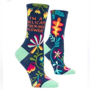 Blue Q Bold Statement Crew Socks